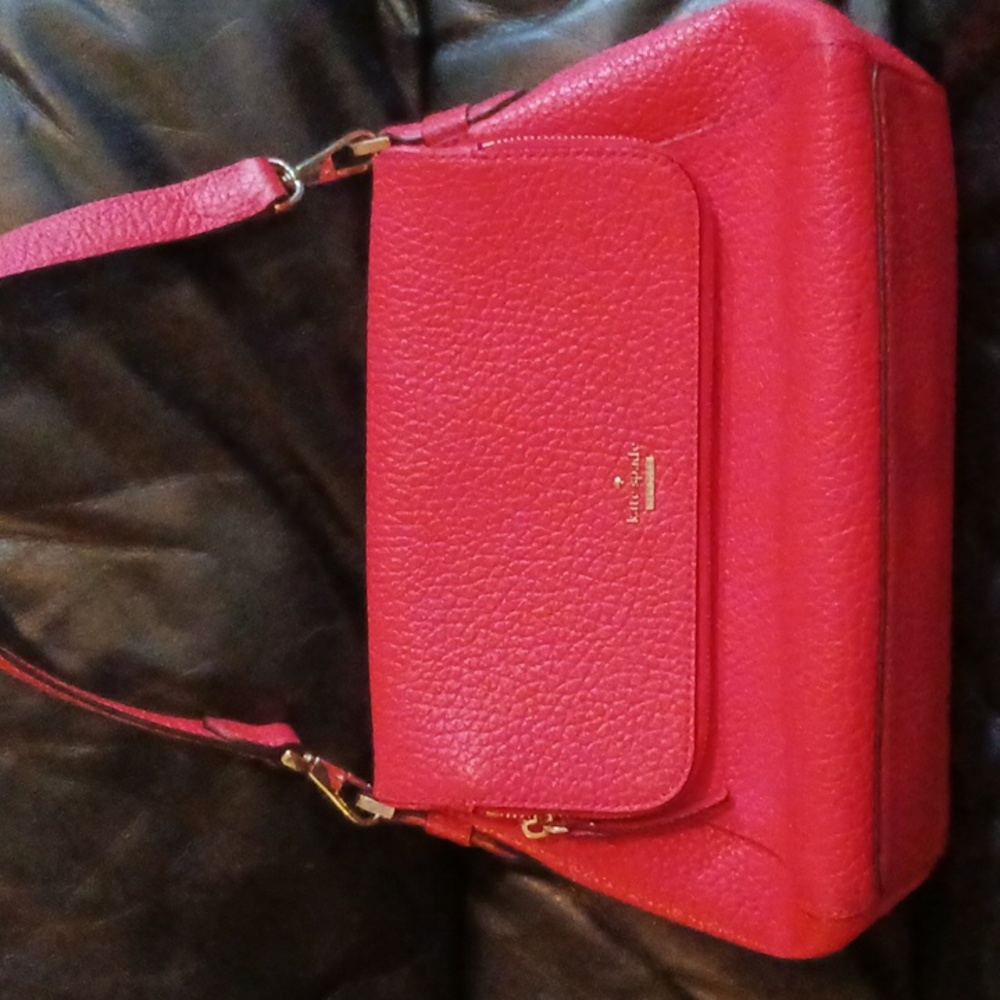 Kate Spade Carter Street Georgia Leather Crossbody/Shoulder Bag-Burnt Orange EUC - Picture 9 of 16